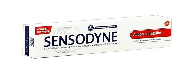 خمیر دندان سنسوداین مدل Action sensibilite حجم 75 میلی لیتر