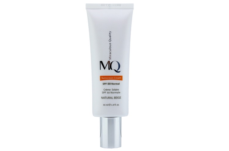 کرم ضد آفتاب رنگی ام کیو مدل NATURAL BEIGE-Normal حجم 55 میلی لیتر