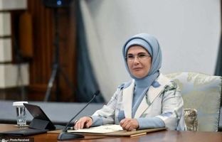 دیدار همسر اردوغان با همسر جولانی + ویدئو
