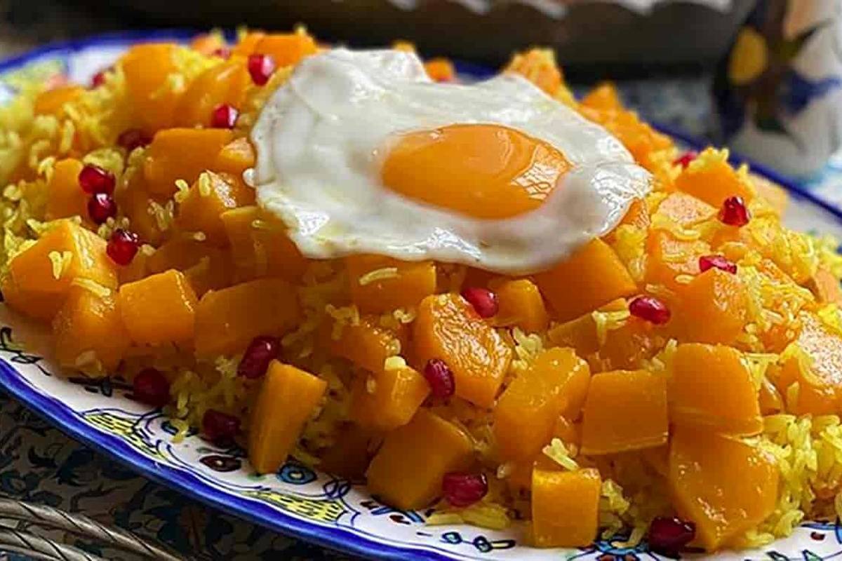 طرز پخت کدو پلو برای شب یلدا