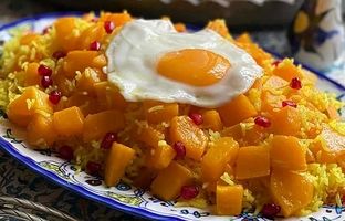 طرز پخت کدو پلو برای شب یلدا