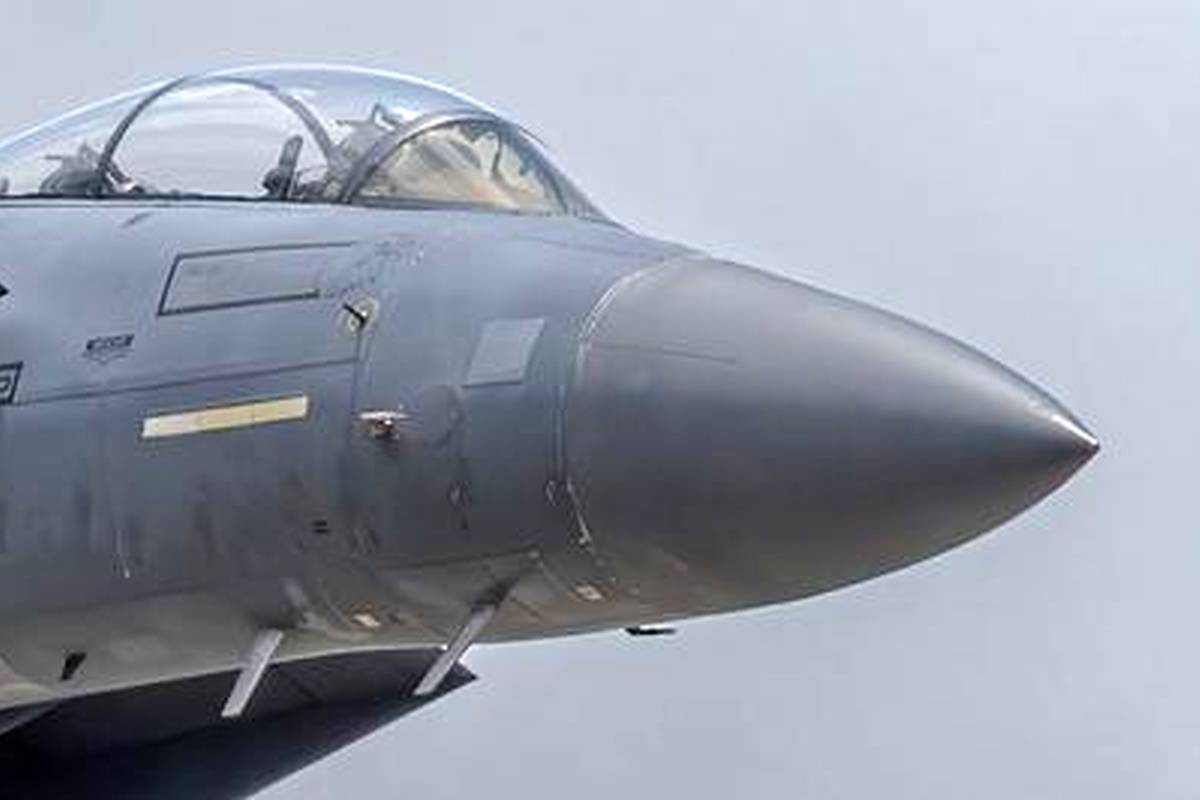 اوجگیری استرایک ایگل؛ پرواز F-15E از پایگاه آمریکایی در خاک بریتانیا + عکس