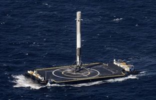 سکوی شناور اسپیس‌ایکس به نقطه عطف مهمی دست یافت