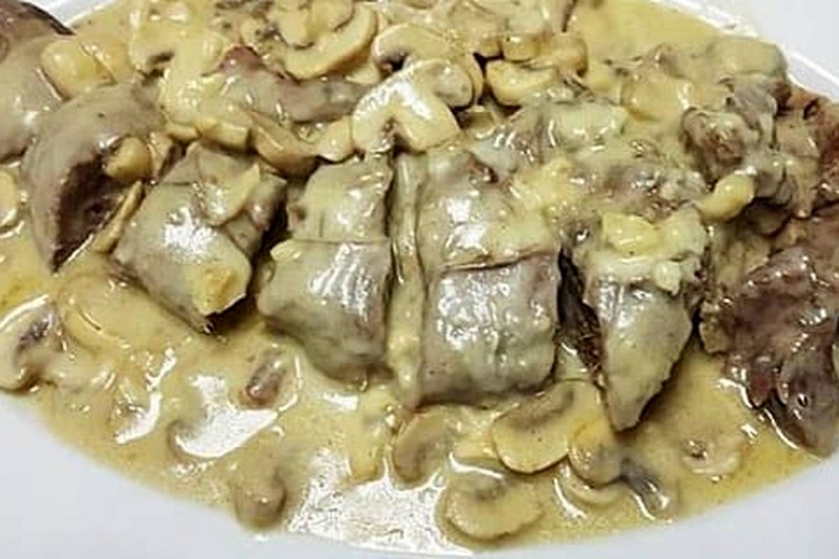 این خوراک زبان گوساله نظیر نداره! اونم با سس قارچ!