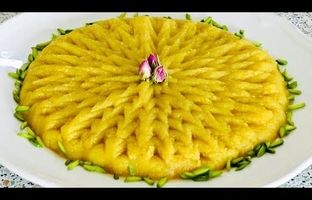 (ویدئو) طرز تهیه حلوای زعفرانی خوش عطر و خوشمزه برای ماه رمضان