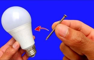 (ویدئو) چطور با یک عدد میخ، لامپ ال ای دی(LED) قدیمی را تعمیر کنیم؟