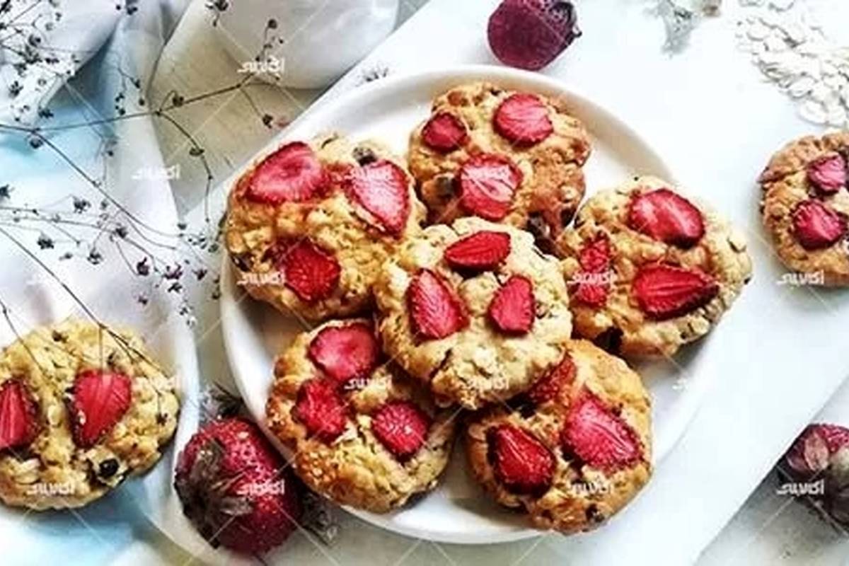 درست کردن کوکی توت فرنگی رژیمی در عرض 15 دقیقه! باورت میشه؟!