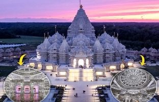 عجیب‌ترین معبد آمریکا؛ دومین معبد بزرگ هندوها اینجا چه می‌کند؟!
