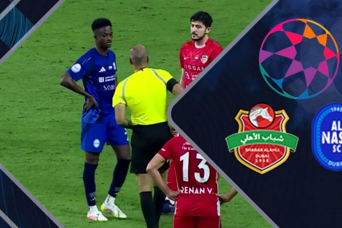 خلاصه بازی النصر دبی 1 - شباب الاهلی 1 + ویدئو