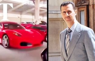 فراری سه میلیون دلاری در بین خودروهای لوکس بشار اسد + ویدئو