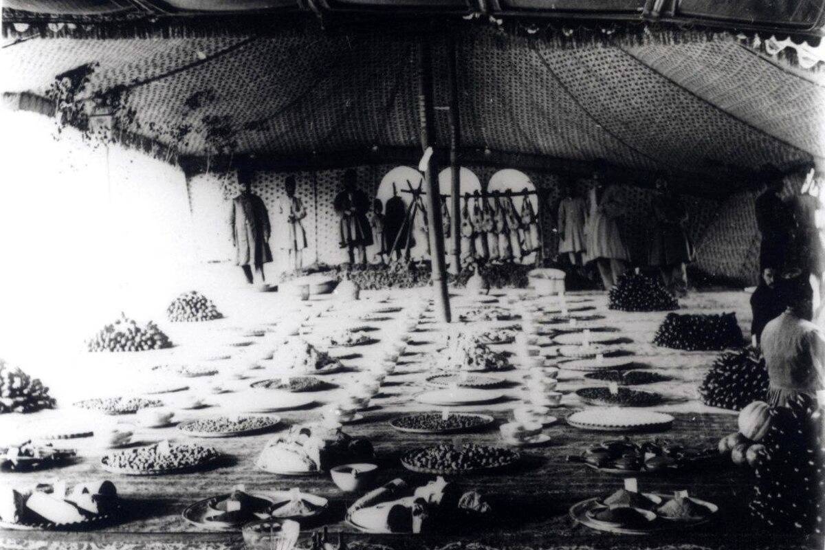 مخلفات آش همایونی در ییلاق سرخه حصار سال 1273 خورشیدی