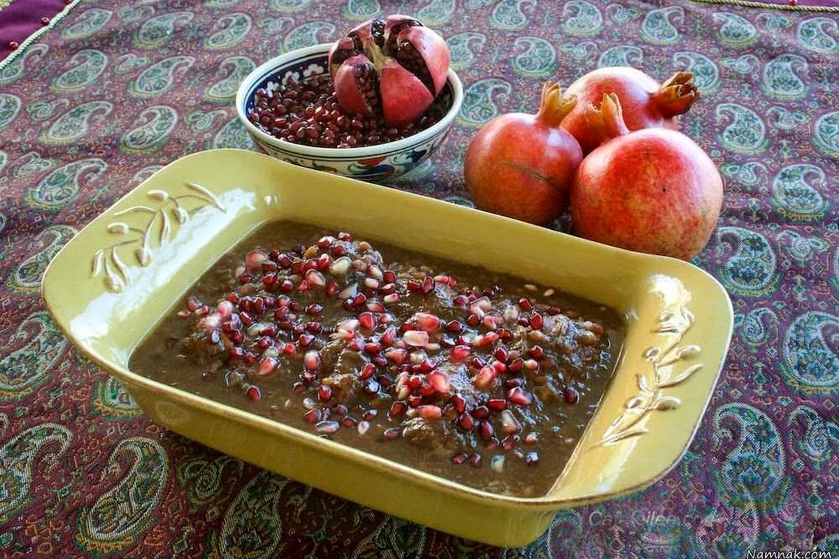 روش تهیه آسان خورشت انار سیر