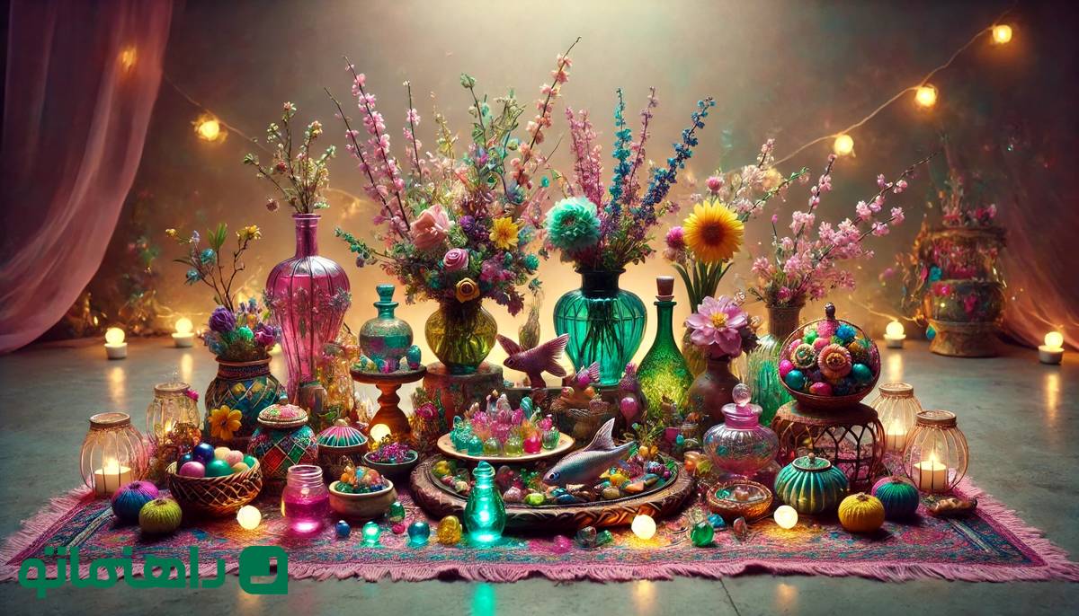 راهنمای سفره هفت سین ۱۴۰۴؛ چیدمان سفره هفت‌سین به سبک فانتزی