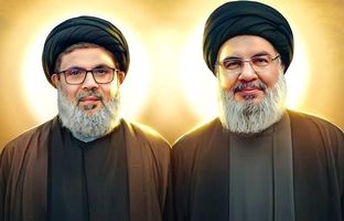 
نخستین تصویر تابوت پیکر‌های سید حسن نصرالله و هاشم صفی‌الدین
