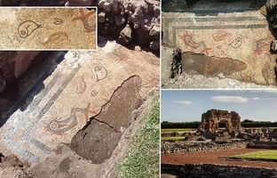 کشف یک موزائیک باستانی به نام «آکواریوم یخ‌ زده در سنگ» با قدمتی ۲ هزار ساله